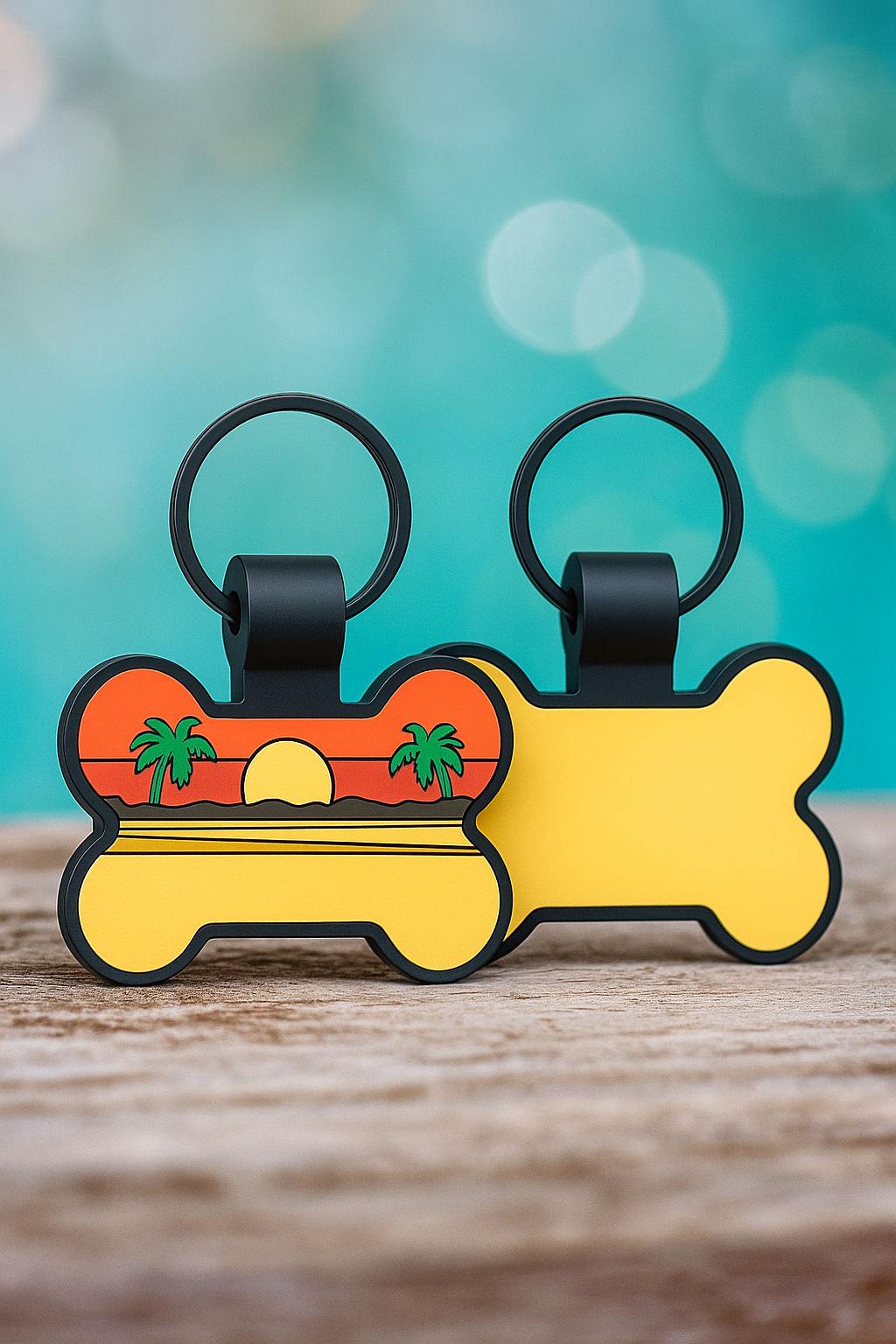 Silikon-Hundemarke - Sunset Glow Designs Limited Edition