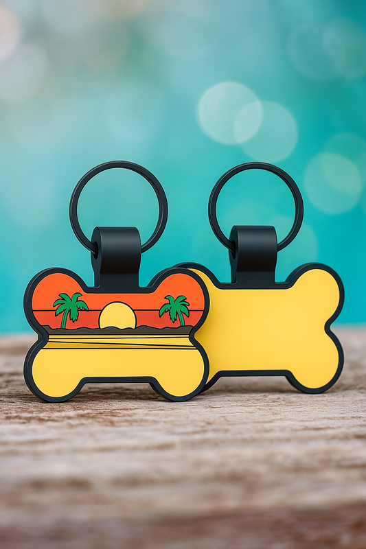 Silikon-Hundemarke - Sunset Glow Designs Limited Edition
