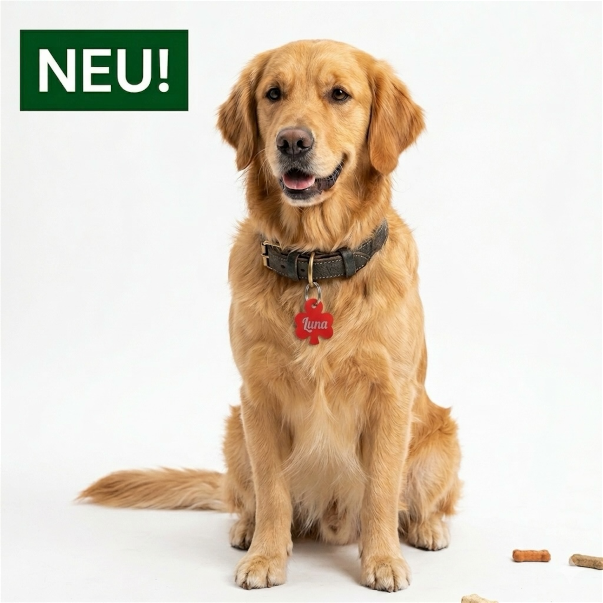 Aluminium Hundemarke Kleeblatt 10 Farben