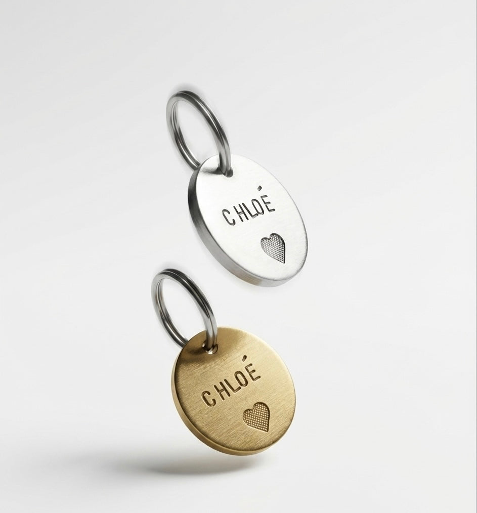 Hundemarke aus Messing individuell & handgestempelt