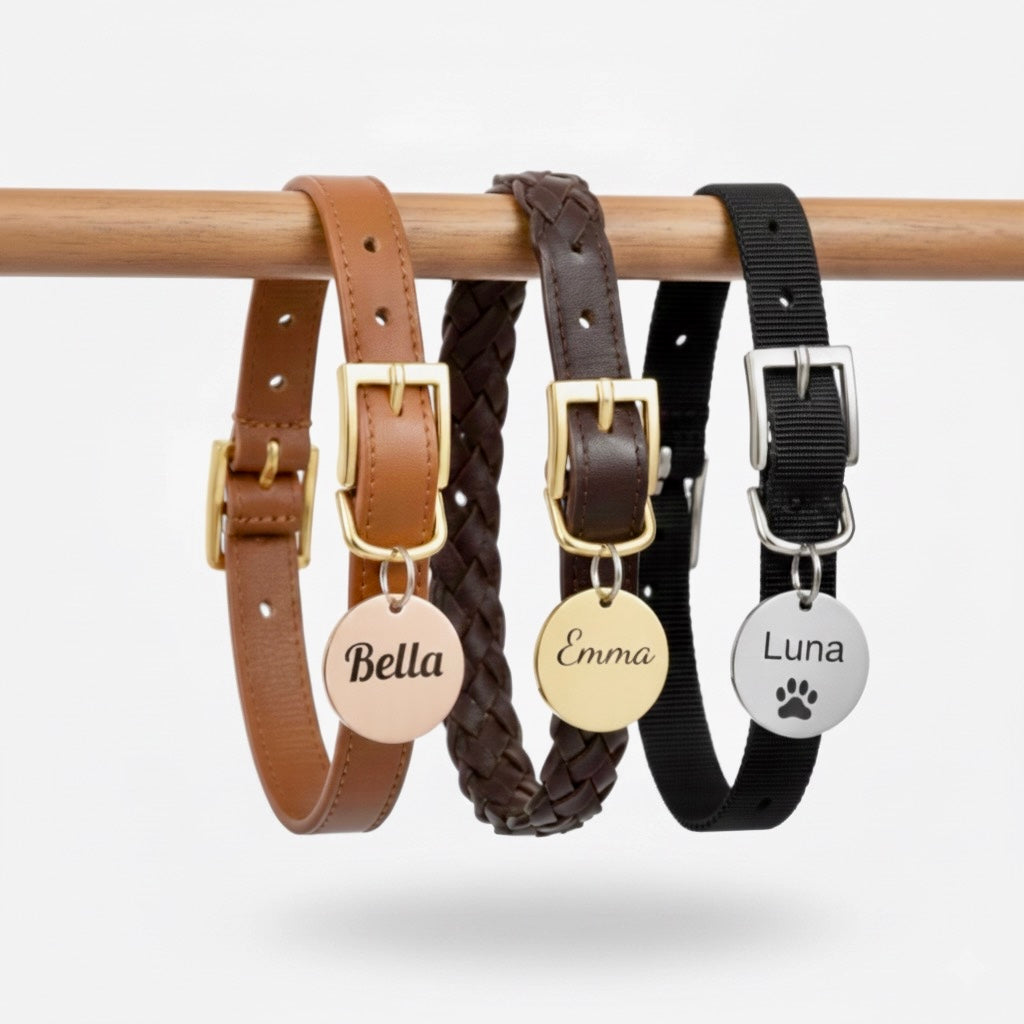 Personalisierte Hundemarke Haustier Tag Gravur Schlüsselanhänger Edelstahl SALE