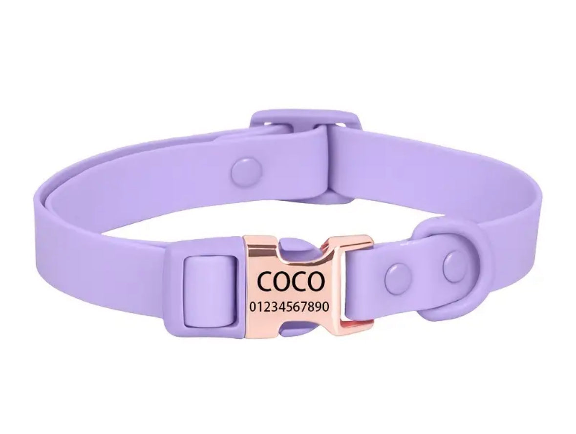 Pastell Halsbänder und Leinen mit Wunschgravur