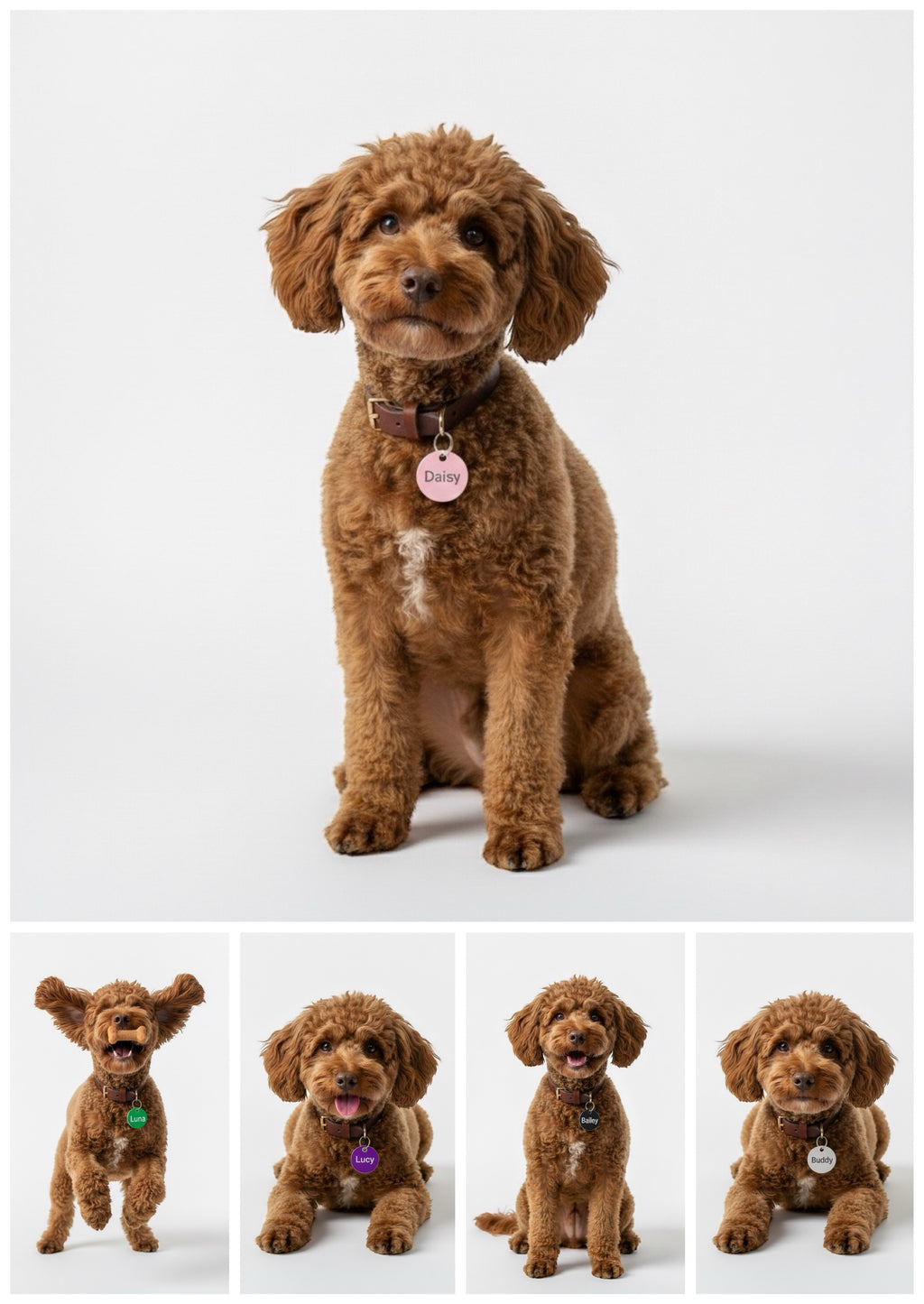 Hundemarke mit Gravur Rund Aluminium