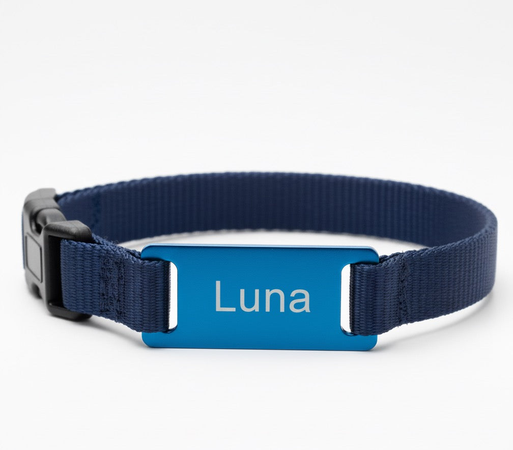 Halsband Marke Aluminium in 10 Farben -