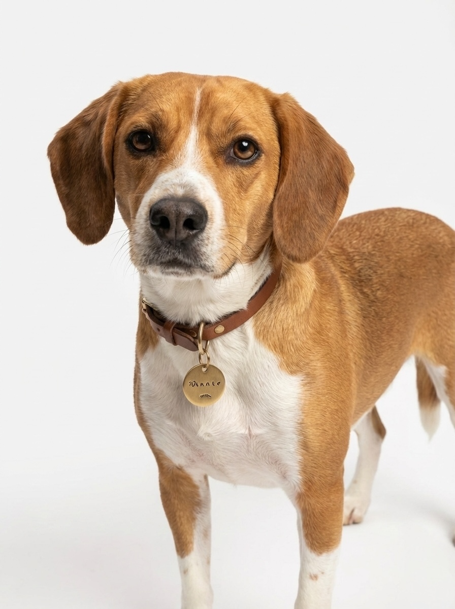 Hundemarke aus Messing individuell & handgestempelt