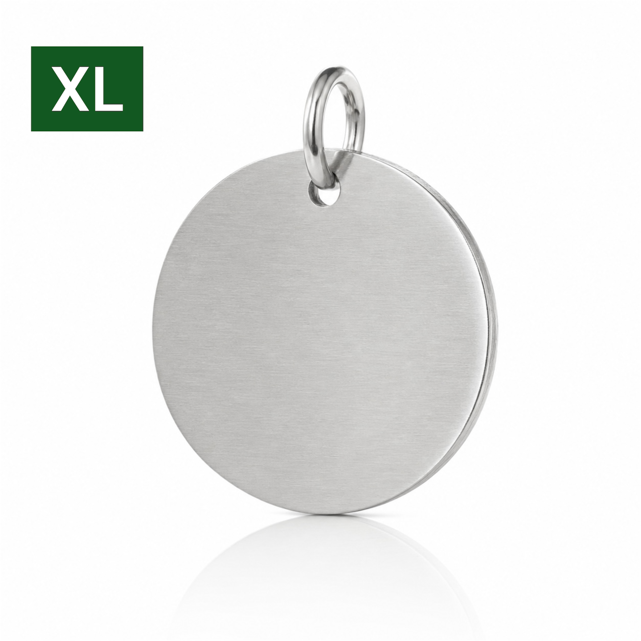 Edelstahl Hundemarke Rund XL personalisiert