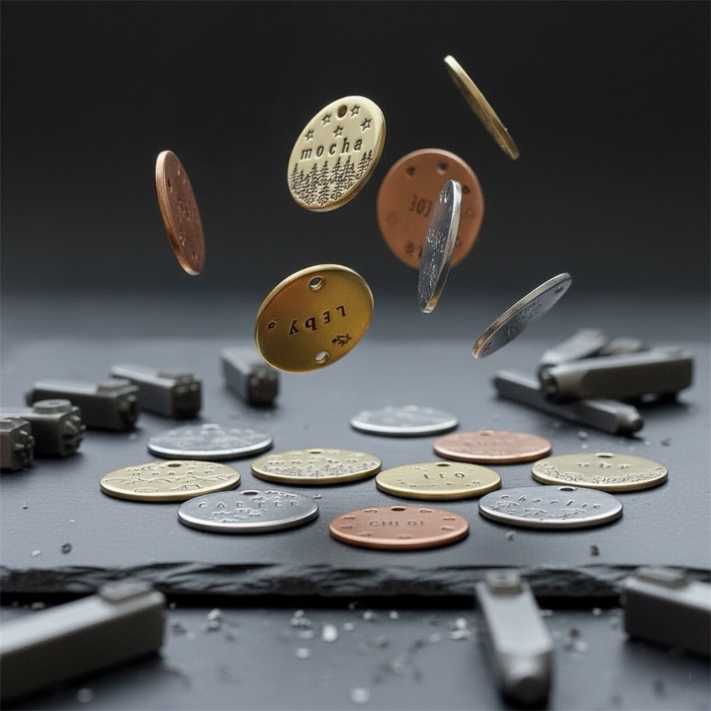 Hundemarke aus Messing individuell & handgestempelt