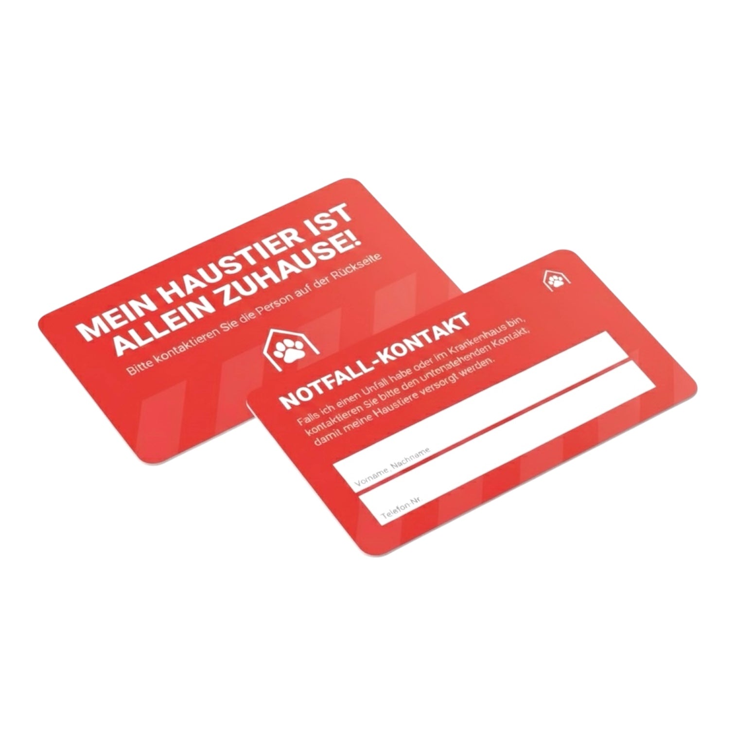 Notfallkarte Haustierbesitzer aus PVC Plastik