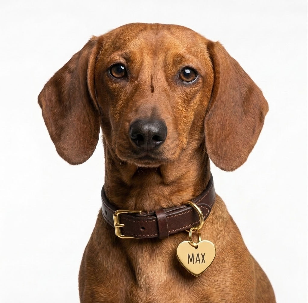Personalisierte Hundemarke Edelstahl Herz Form 3 Farben