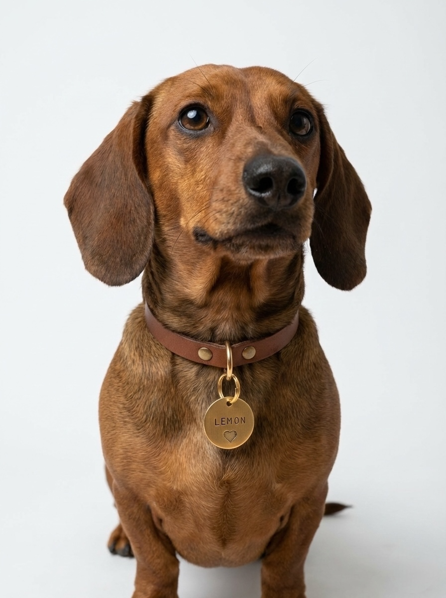 Hundemarke aus Messing individuell & handgestempelt